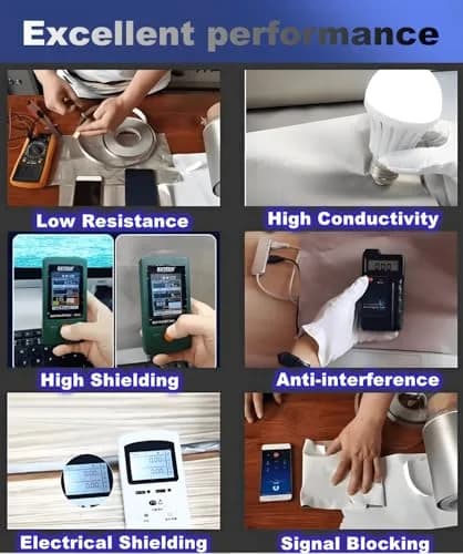 Angkeel Double Conductive Tape 5.08 cm x 15.24 m (2" x 50 Feet) | EMI/RFI Shielding with Acrylic Adhesive thumbnail 4