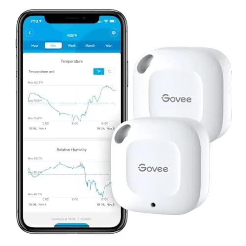 Govee Smart Bluetooth Thermometer Hygrometer 2 Pack | Real-time Monitoring & Alerts thumbnail 1