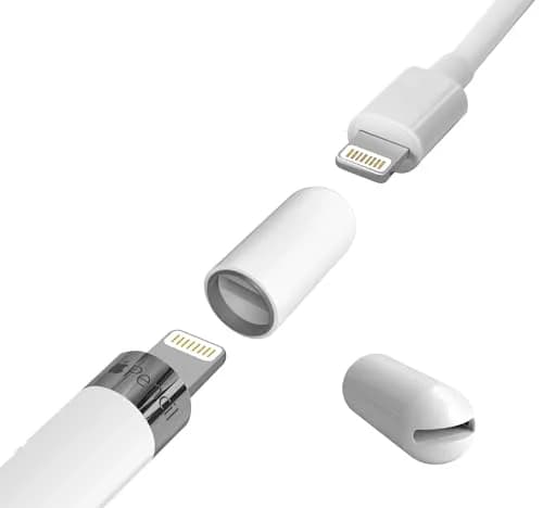 TechMatte Charger Adapter & Cap 2-in-1 for Apple Pencil 1st | Non-Magnetic, Direct Charging thumbnail 1