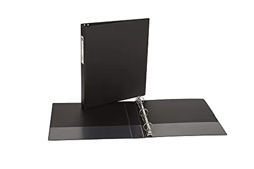 Avery Standard 3 Ring Binder, 1" Round Rings, 4 Black Binders | 175 Sheet Capacity, Tear-Resistant Cover thumbnail 5