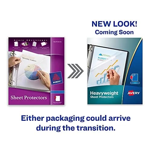 Avery Diamond Clear Page Protectors for 3 Ring Binders, 10 Document Protectors Per Pack, 40 Total (4-Pack) | Heavy Duty Letter Size thumbnail 2