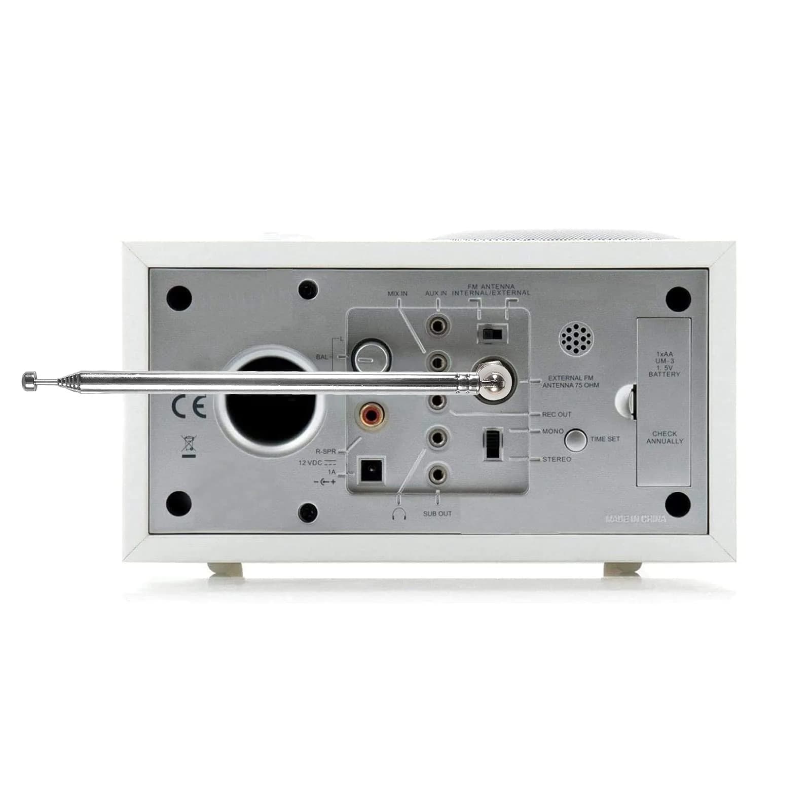 AEDIKO Telescopic FM Antenna 75 Ohm F-Type Male Plug with 3 Connectors | Improves Radio Reception - view 6