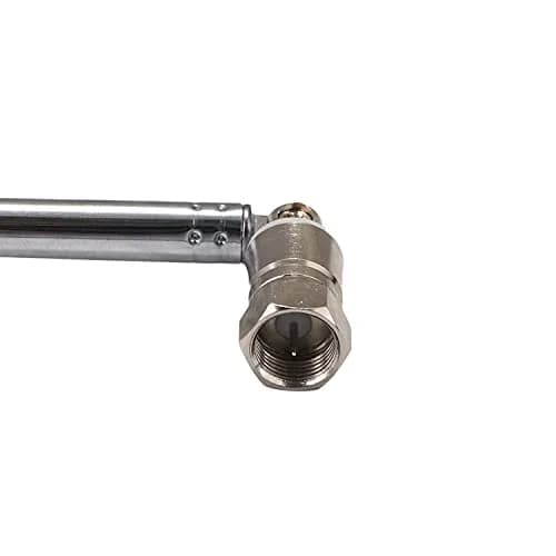 AEDIKO Telescopic FM Antenna 75 Ohm F-Type Male Plug with 3 Connectors | Improves Radio Reception thumbnail 3