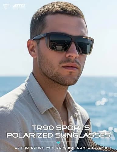 ATTCL Polarized Fishing Sunglasses Men Anti Glare TR90 Wrap Around UV400 | Outdoor Performance & Style thumbnail 2