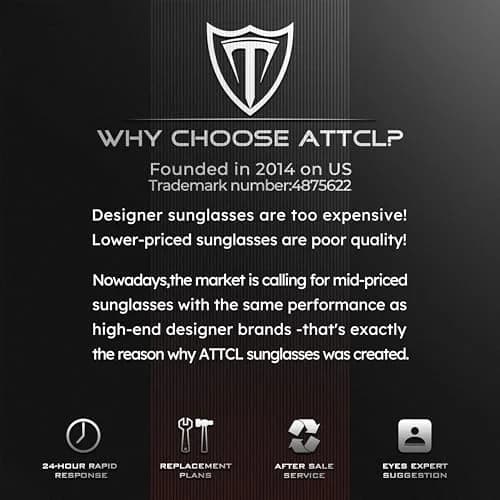 ATTCL Polarized Fishing Sunglasses for Men - TR90 Wrap Around UV400 with Anti-Glare Lens | 58mm (2.28 in) thumbnail 8