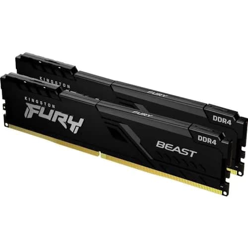 Kingston FURY Beast 32GB (2x16GB) DDR4 3200MT/s CL16 Desktop Memory Kit | High-Performance Upgrade thumbnail 1