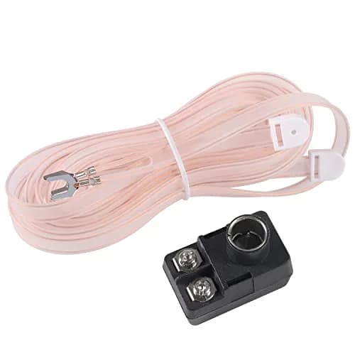 AEDIKO FM Dipole Antenna 300 Ohm T Shape | Improve FM Stereo Reception, 1.5m Cable, White/Black thumbnail 1