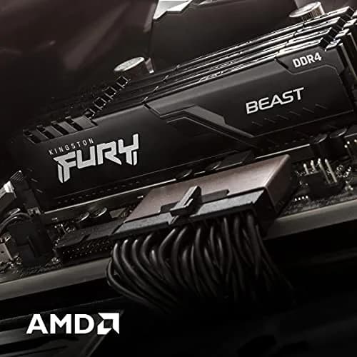 Kingston Fury Beast 64GB (2x32GB) DDR4 3600MHz CL18 Desktop Memory Kit KF436C18BBK2/64 Black | High-Performance RAM thumbnail 6