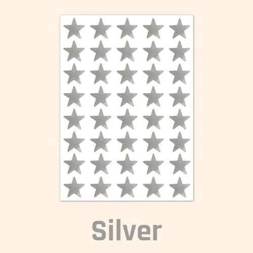 TownStix Silver Foil Star Metallic Stickers 1000 Pack | Permanent Adhesive for Crafts thumbnail 5