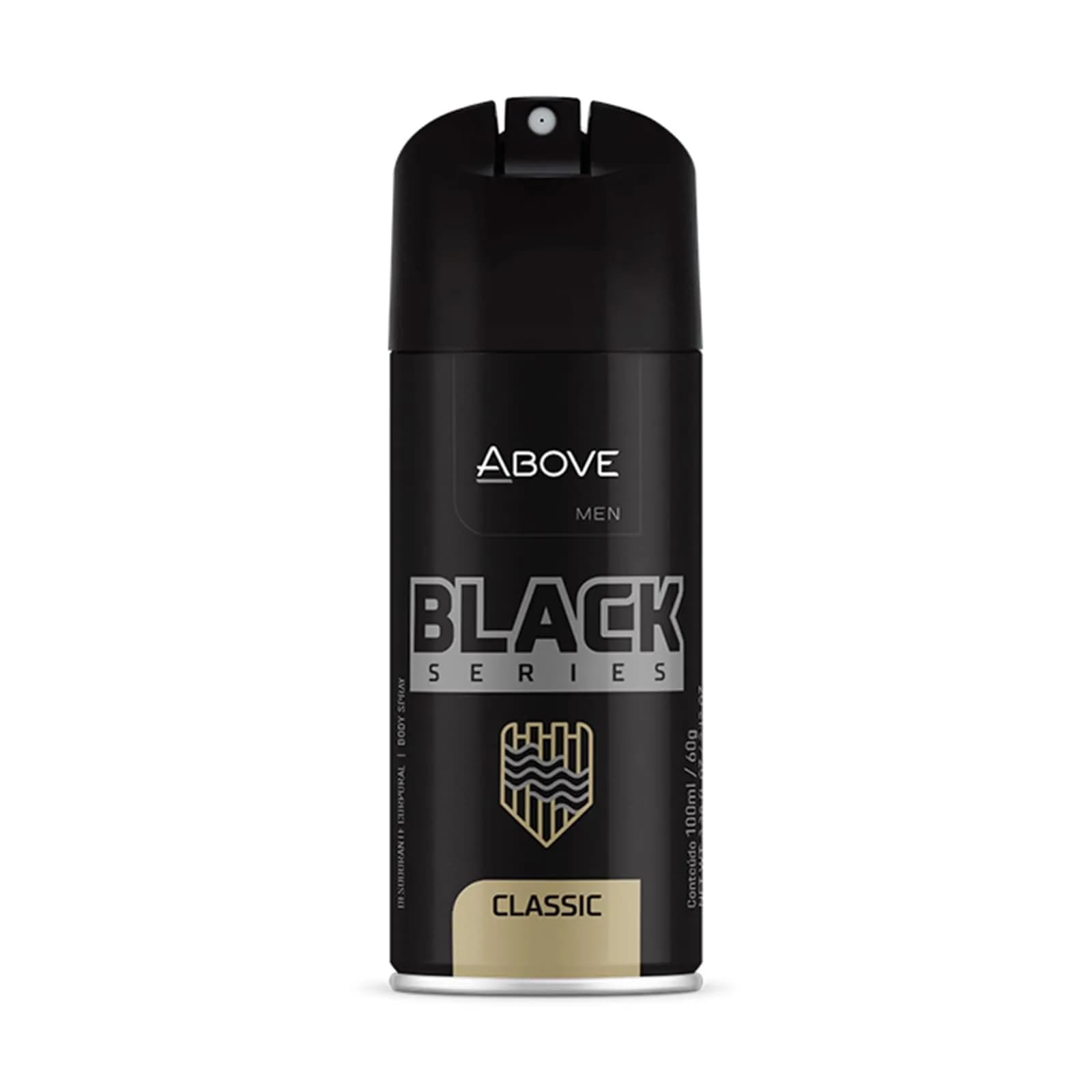 ABOVE Black Series Body Spray, Classic, 4 pcs | Woody Fragrance, Long-Lasting Dry Spray — Classic