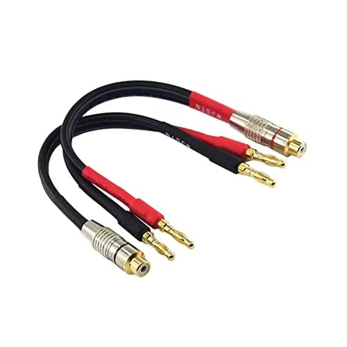 WJSTN RCA to Flex Pin Banana Plug Adapter 6 inches | High-Quality Audio Extension — RCA to 4mm Banana Plug