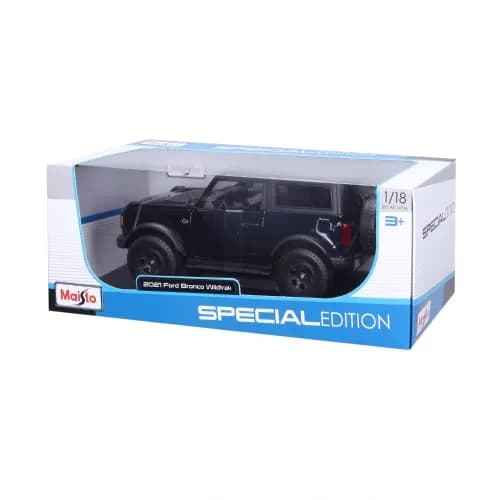 Maisto 1:18 Scale Diecast Model Car Kit Ford Bronco Wildtrak, Black/White | High Detail Collector's Piece thumbnail 8