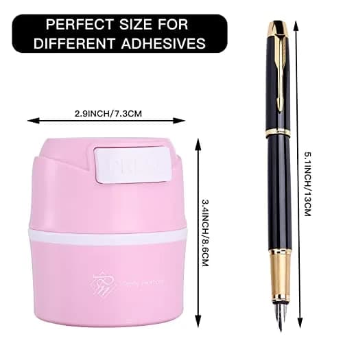 Pretty memory Airtight Eyelash Glue Storage Container Pink | Keeps Lash Glue Fresh thumbnail 2