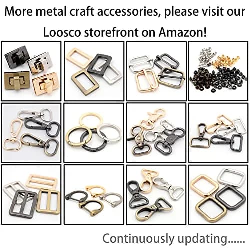 Loosco Zinc Alloy Buckles 25mm | Adjustable Ladder Lock Buckle for Backpack & Bag Straps (4 pack) thumbnail 4