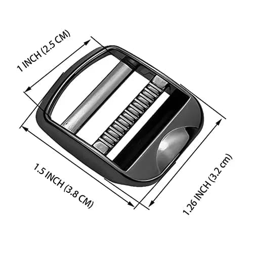 Loosco Zinc Alloy Buckles 25mm | Adjustable Ladder Lock Buckle for Backpack & Bag Straps (4 pack) thumbnail 2