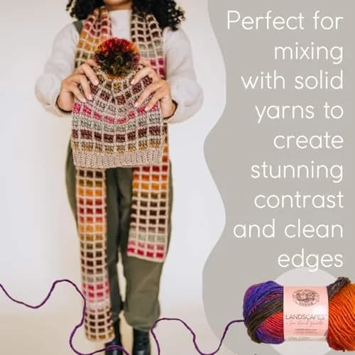 Lion Brand Landscapes Crochet Yarn Blue Lagoon 3 Pack | Self-Striping Gradient Colors for Knitting & Crochet thumbnail 5