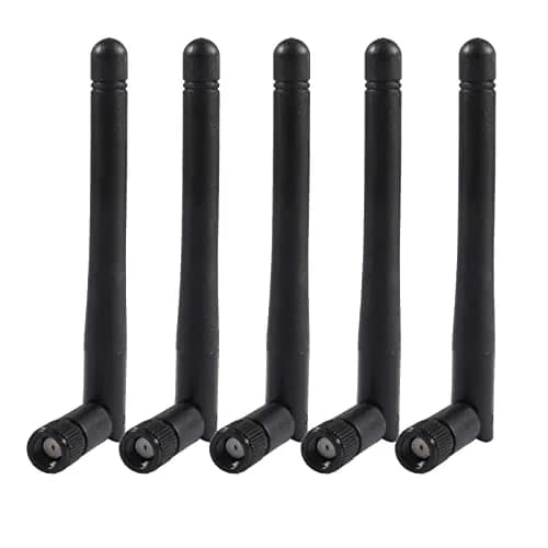 AEDIKO Dual Band WiFi Antenna 2.4GHz 5/5.8GHz 3dBi RP-SMA Male | 5-Pack for Extended Wireless Range thumbnail 1