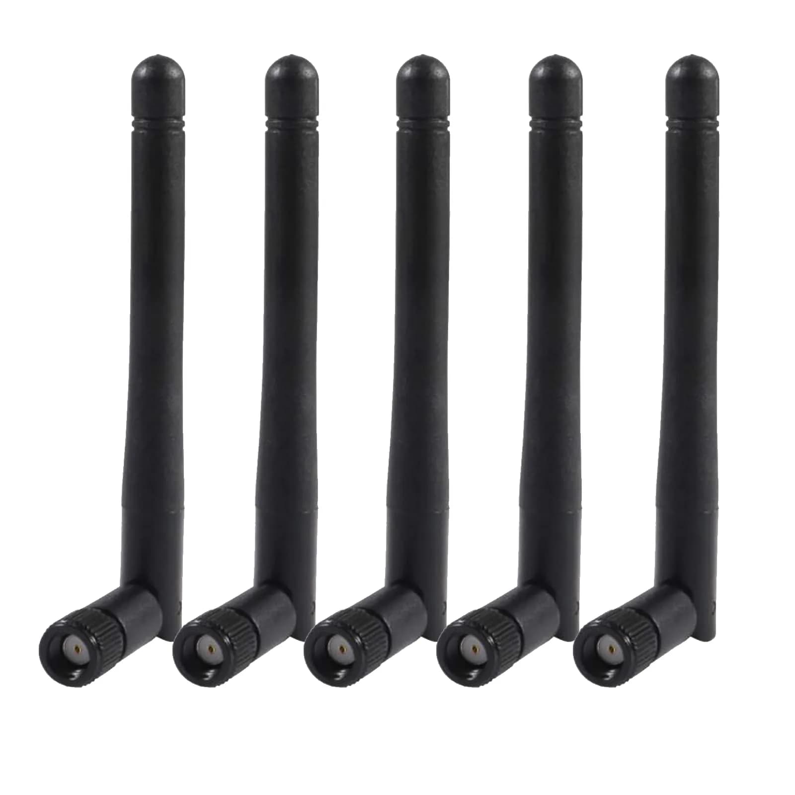 AEDIKO Dual Band WiFi Antenna 2.4GHz 5/5.8GHz 3dBi RP-SMA Male | 5-Pack for Extended Wireless Range - main product image