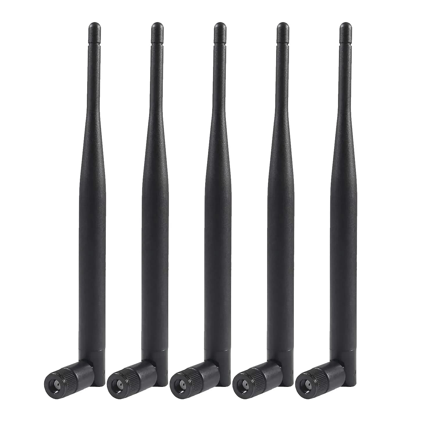 AEDIKO 6dBi Dual Band WiFi Antennas - 2.4GHz & 5GHz - RP-SMA Male - 5 Pcs | Boost Wireless Range for Routers & Cameras - main product image