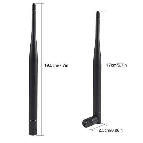 AEDIKO 6dBi Dual Band WiFi Antennas - 2.4GHz & 5GHz - RP-SMA Male - 5 Pcs | Boost Wireless Range for Routers & Cameras thumbnail 3