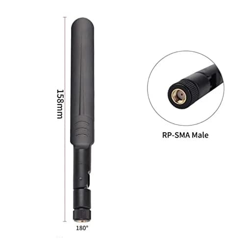 AEDIKO 5pcs Dual Band WiFi Antennas 8dBi Gain | RP-SMA Male Connector thumbnail 2