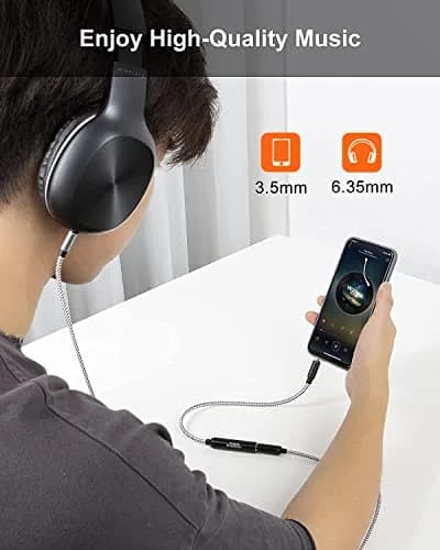 CableCreation 1/4 inch to 3.5mm Audio Adapter Cable 0.3m (1ft) | TRS Stereo Connector for Amplifiers, Guitars, Headphones thumbnail 4