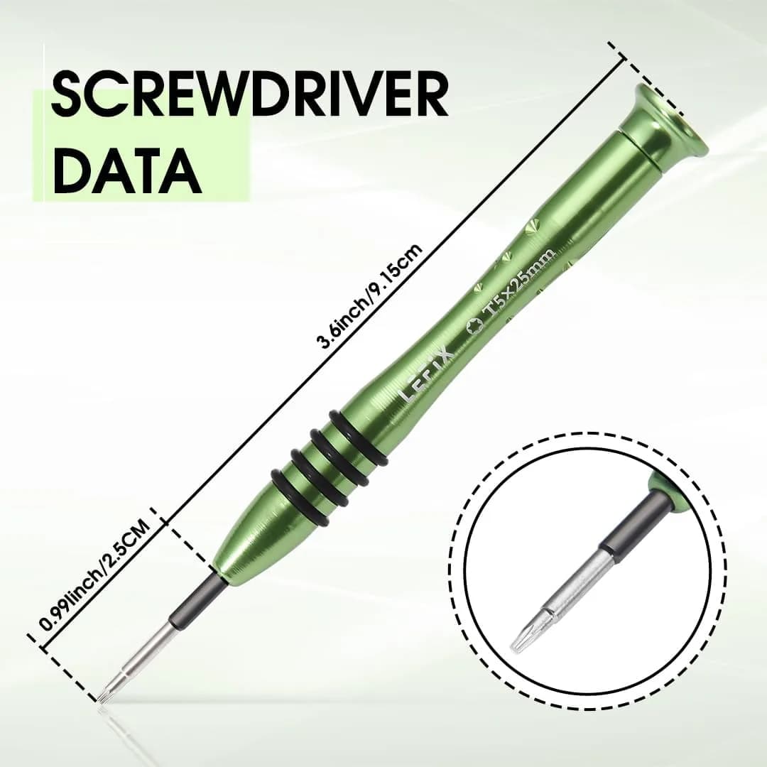 LeFix M2x3mm Torx T5 Screws (12-Pack, Black) with Screwdriver | Compatible with Dell XPS, Razer Blade, HP Envy - view 8