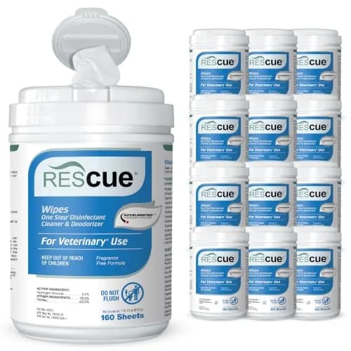 REScue Disinfectant Wipes 12 Pack | Fast-Acting, Safe for Pets & Humans, Eco-Friendly thumbnail 1