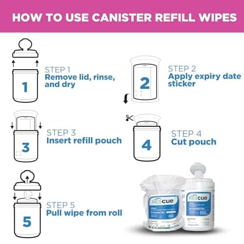 REScue Disinfectant Wipes 12 Pack | Fast-Acting, Safe for Pets & Humans, Eco-Friendly thumbnail 6