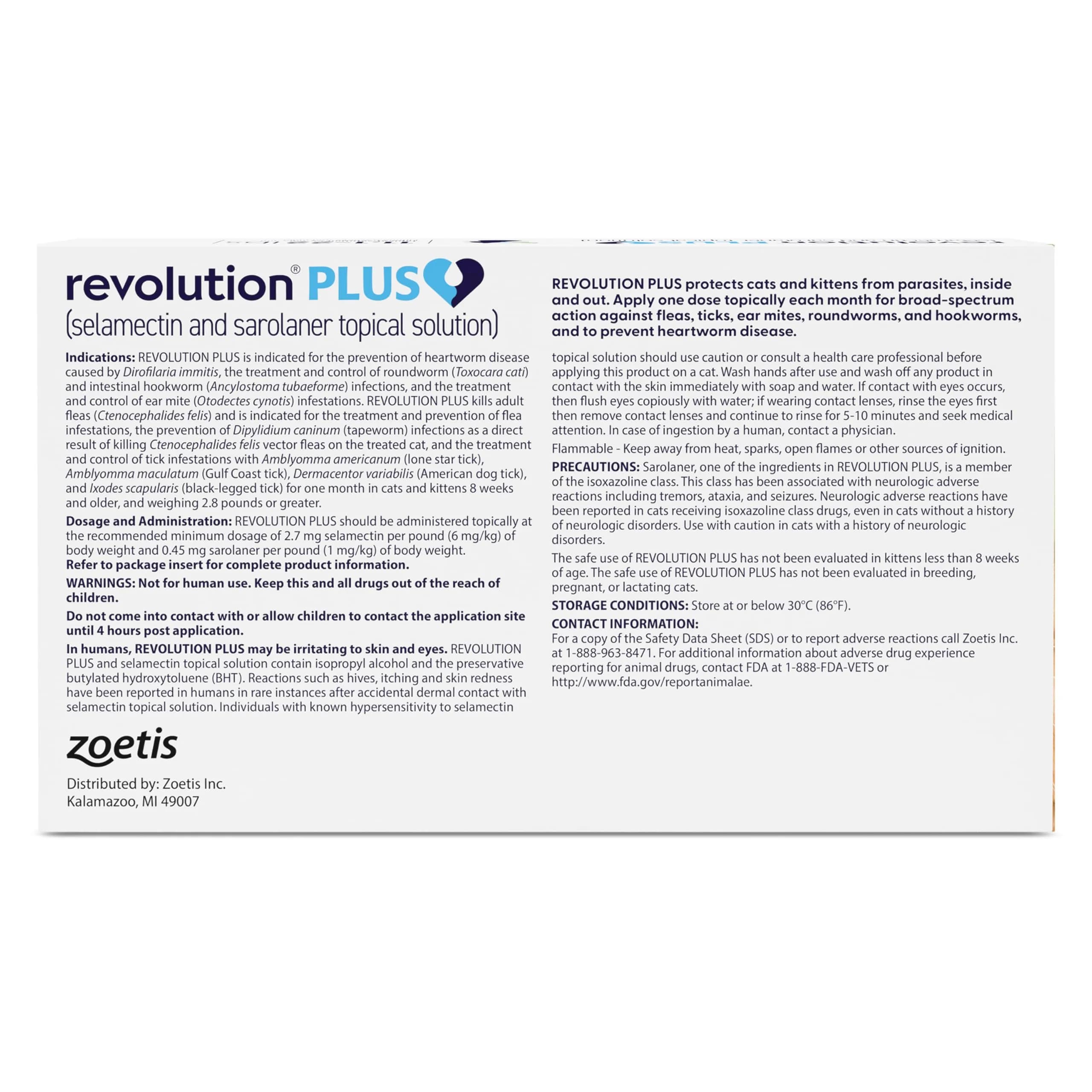 Revolution Plus Topical Solution for Cats 11.1-22 lbs | 7-in-One Parasite Protection thumbnail 2