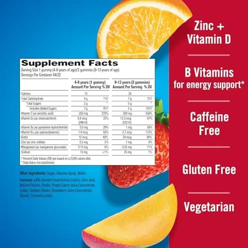 Emergen-C Kidz Vitamin C 250mg Gummies | Immune Support & Energy for Kids (44 Gummies) thumbnail 6
