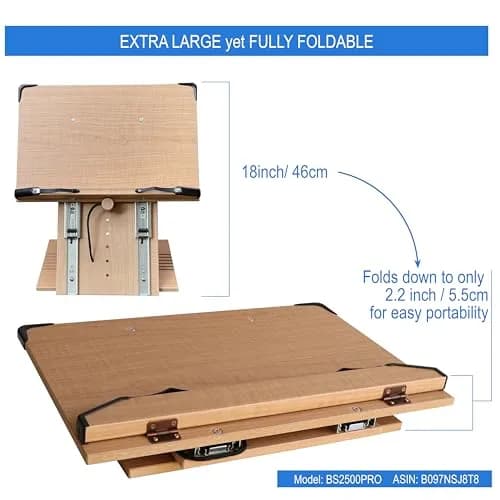 A+ BOOK STAND BS2500PRO XL Super Heavy Duty Book Stand 5.6 lb (2.54 kg) | Adjustable Height & Angle for Textbooks, Tablets, and Hands-Free Reading thumbnail 5