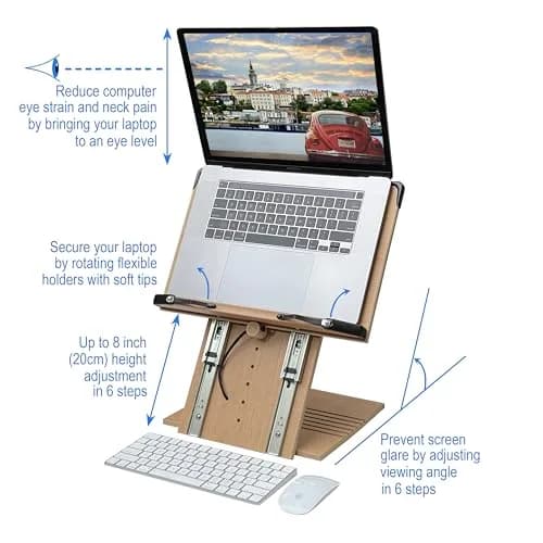 A+ BOOK STAND BS2500PRO XL Super Heavy Duty Book Stand 5.6 lb (2.54 kg) | Adjustable Height & Angle for Textbooks, Tablets, and Hands-Free Reading thumbnail 3
