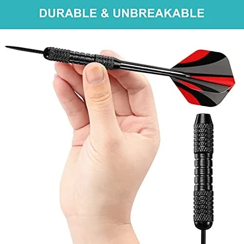 Accmor 12 Pack Steel Tip Darts Set, 24 Grams Professional Metal Darts with PVC Shafts & Flights thumbnail 4