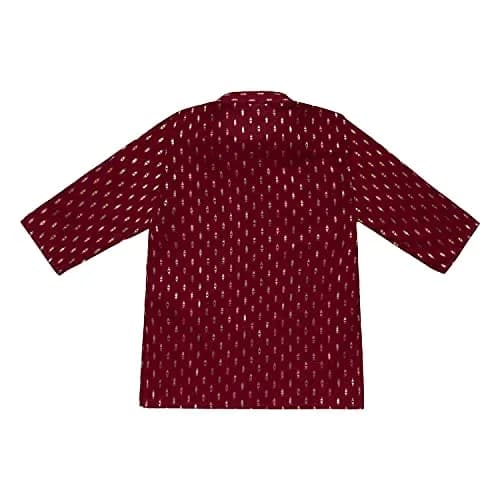 Superminis Boy's Cotton Kurta with Dhoti Set - Maroon, 18-24 Months | Traditional Ethnic Wear for Festivals thumbnail 6