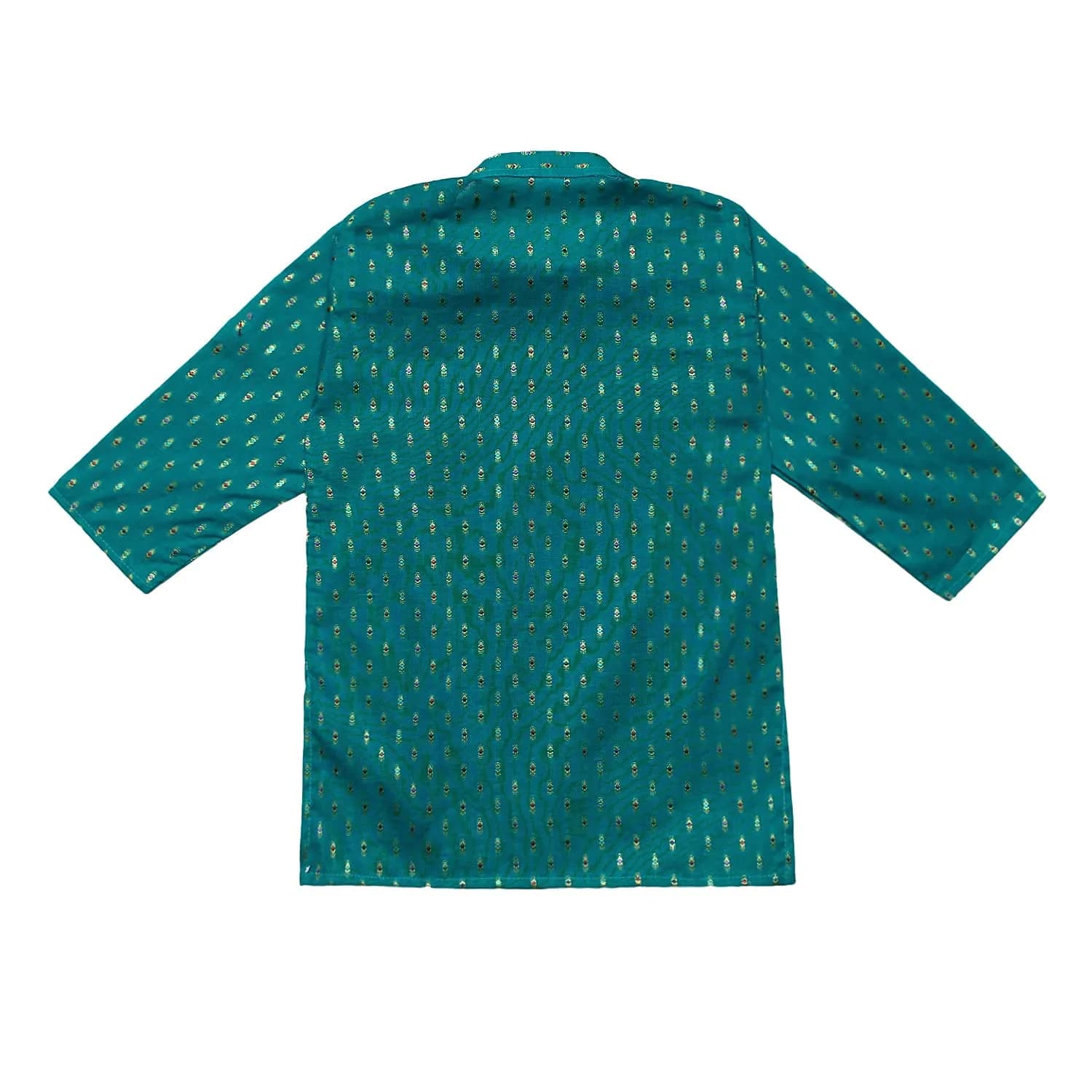 Superminis Boy's Cotton Kurta with Dhoti Set - Green, 12-18 Months | Golden Thread Work Ethnic Wear - view 6