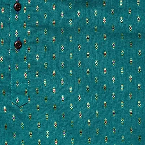 Superminis Boy's Cotton Kurta with Dhoti Set - Green, 12-18 Months | Golden Thread Work Ethnic Wear thumbnail 7