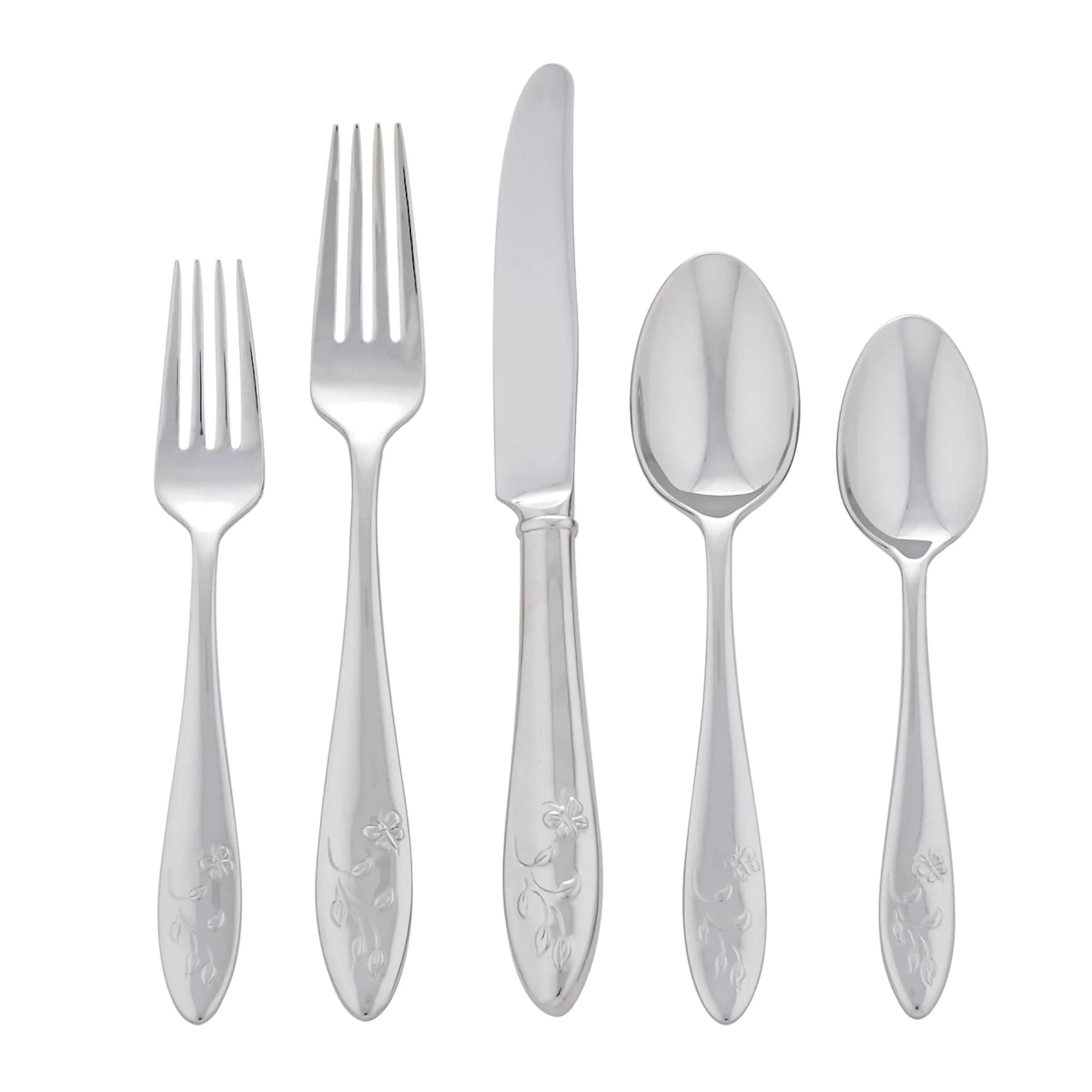 Lenox Butterfly Meadow 65-Piece Flatware Set for 12 | Durable 18/10 Stainless Steel, Dishwasher Safe