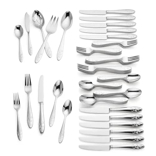 Lenox Butterfly Meadow 65-Piece Flatware Set for 12 | Durable 18/10 Stainless Steel, Dishwasher Safe thumbnail 2
