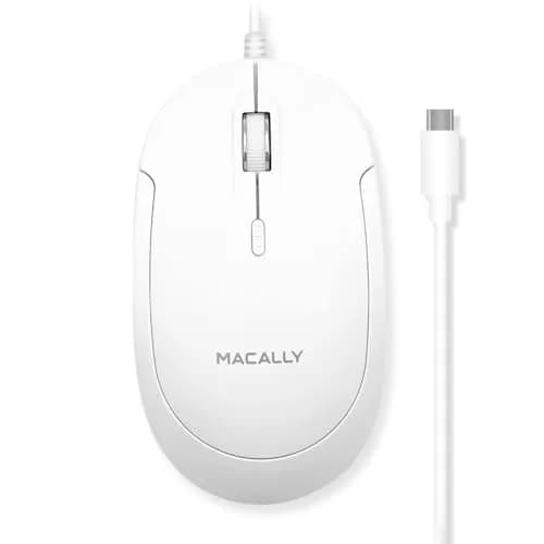 Macally Wired USB C Mouse for Mac & PC | Silent, Reliable, 4 DPI Modes, 5FT USB-C Cable thumbnail 1