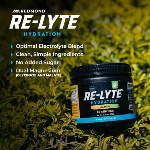 REDMOND Re-Lyte Sugar Free Electrolyte Powder Drink Mix Mango 13.19oz (374g) | Hydration Support thumbnail 5