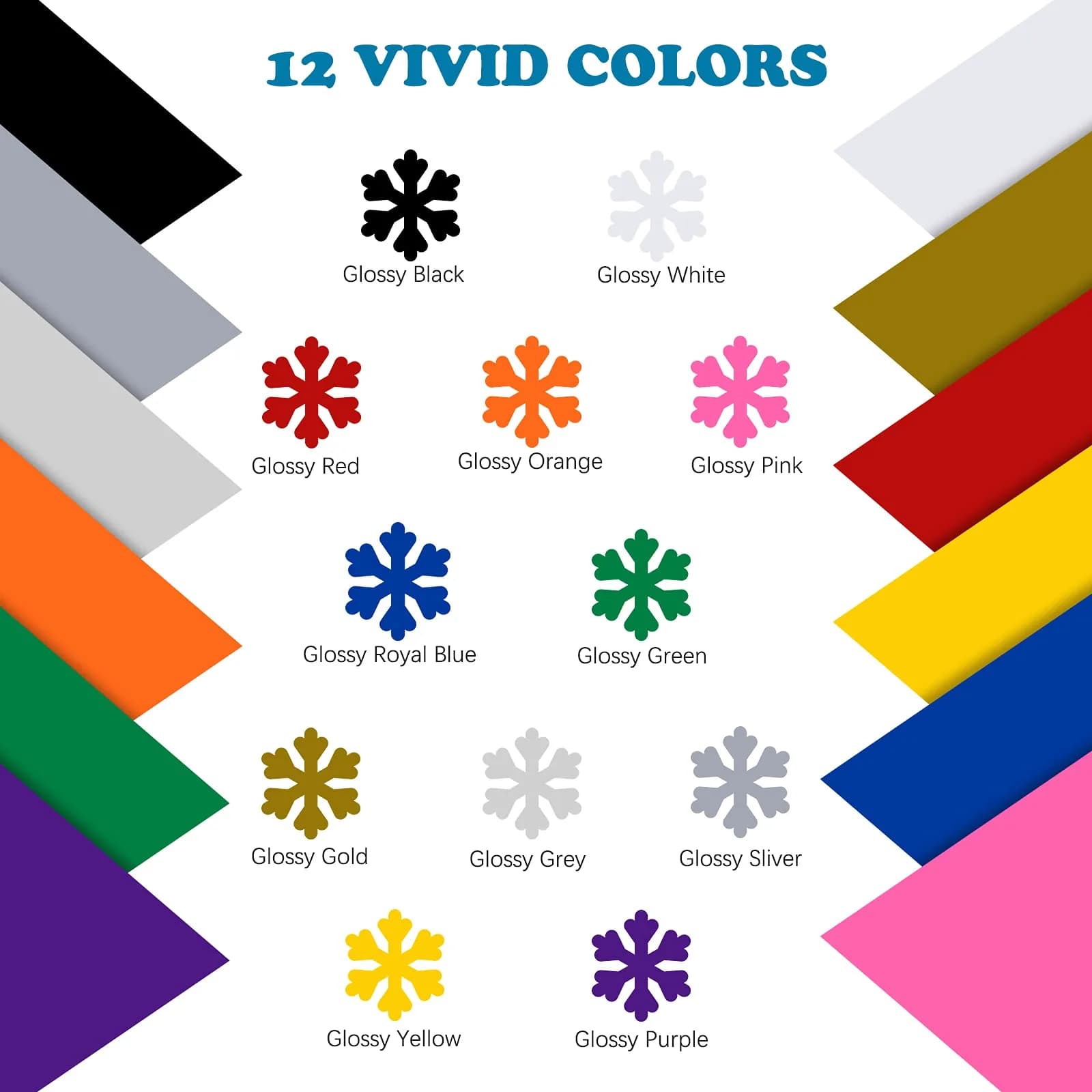 HTVRONT Permanent Vinyl Roll 12 Pack 12" x 5FT | Waterproof Craft & Sign Vinyl - view 6