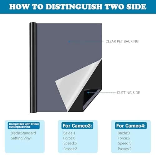 HTVRONT Permanent Vinyl Roll 12 Pack 12" x 5FT | Waterproof Craft & Sign Vinyl thumbnail 7