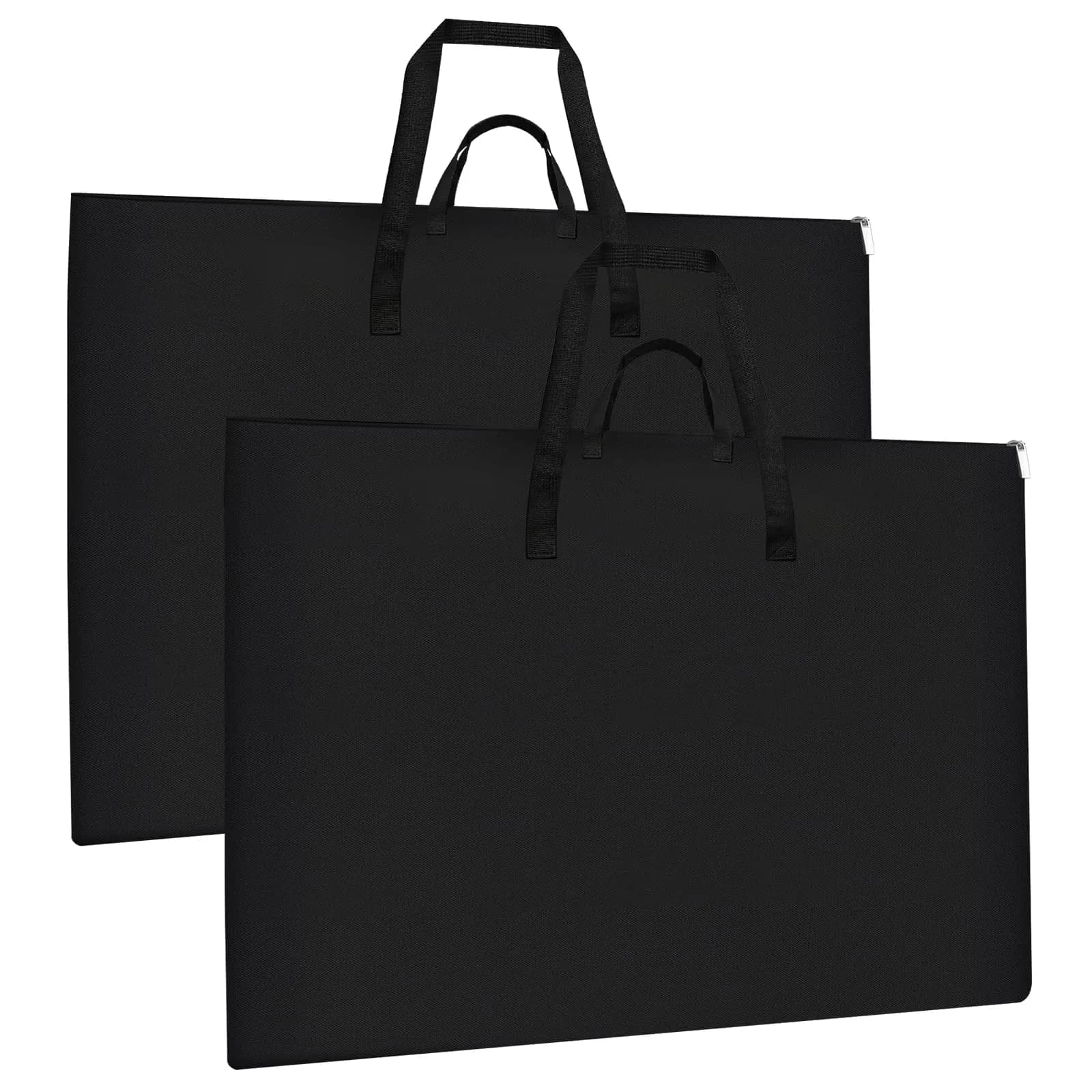 ZKOO Large Art Portfolio Bag 61 x 76 cm (24 x 36 Inch) | Waterproof Black Canvas Carrier Case — Black / 24*36in Black