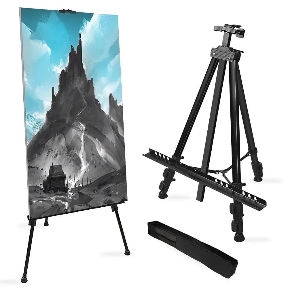 RRFTOK 72 in Art Easel Stand, Adjustable Metal Tripod, Dual-Layer | Sturdy & Portable for Artists
