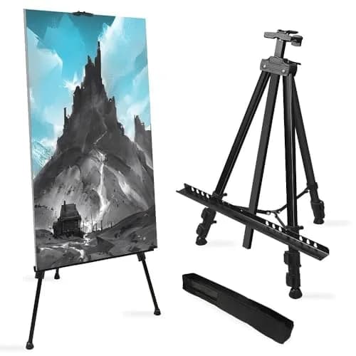 RRFTOK 72 in Art Easel Stand, Adjustable Metal Tripod, Dual-Layer | Sturdy & Portable for Artists thumbnail 1
