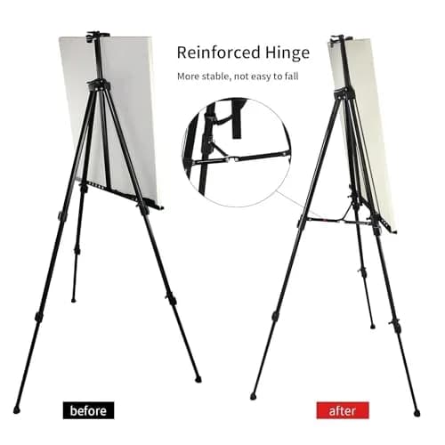 RRFTOK 72 in Art Easel Stand, Adjustable Metal Tripod, Dual-Layer | Sturdy & Portable for Artists thumbnail 5