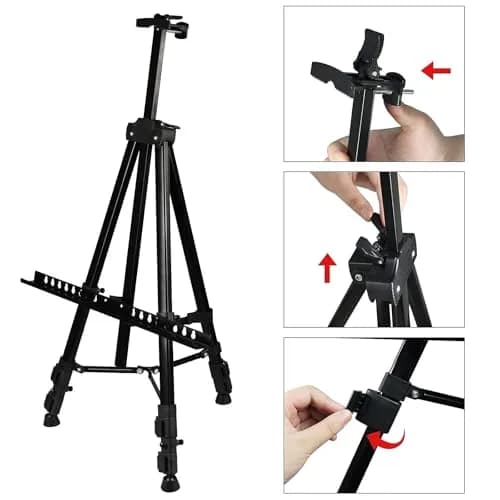 RRFTOK 72 in Art Easel Stand, Adjustable Metal Tripod, Dual-Layer | Sturdy & Portable for Artists thumbnail 7