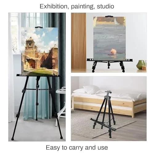 RRFTOK 72 in Art Easel Stand, Adjustable Metal Tripod, Dual-Layer | Sturdy & Portable for Artists thumbnail 9