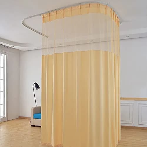 TTZ Hospital Curtain with Flat Hooks 156"W x 108"L | Flame Retardant Privacy Screen thumbnail 1
